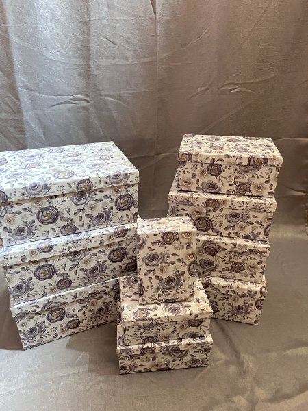 طقم صناديق كرتون 10 قطع